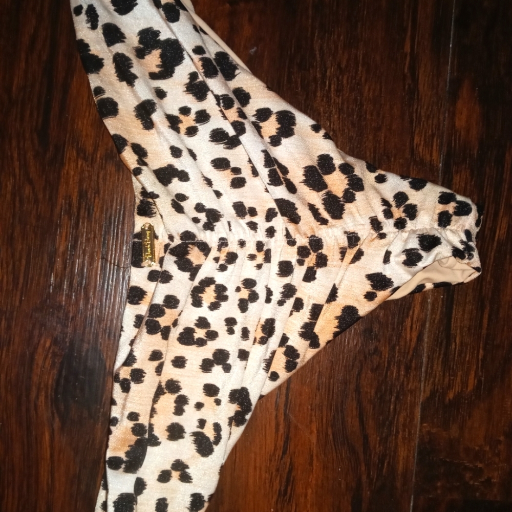 Beach Bunny scrunched bottom leopard swimsuit bottom